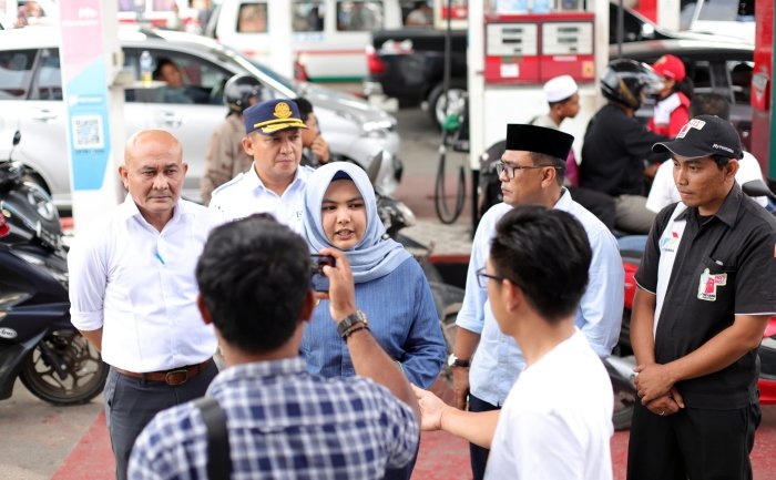 Wabup Madina Cek Stok BBM di Sejumlah SPBU Menjelang Lebaran