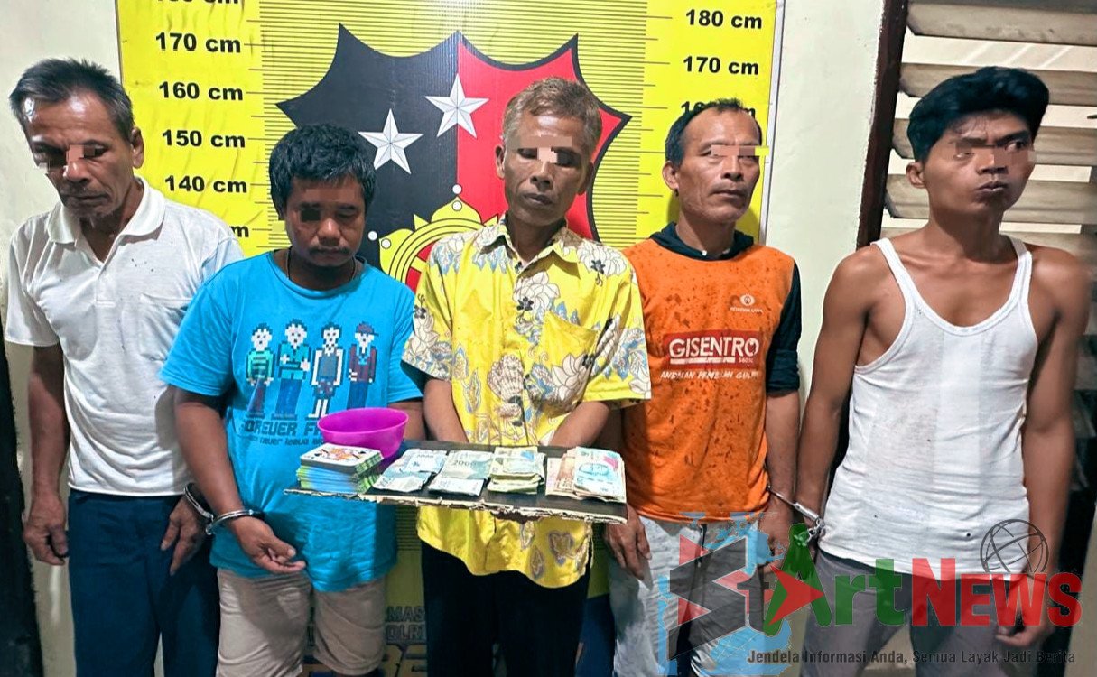 Polsek Batang Angkola Tangkap Lima Penjudi Leng