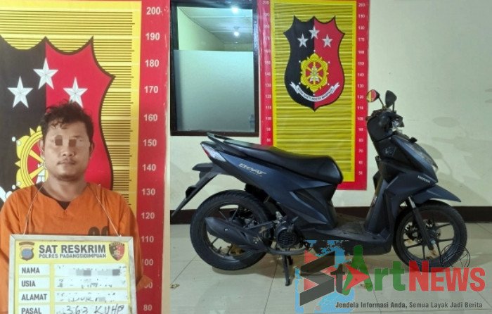 Polisi Tangkap Pencuri Motor di Jalan Imam Bonjol Sidimpuan