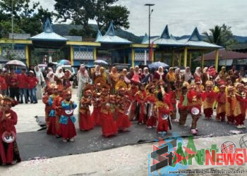Semangat Nasionalisme Anak-anak PAUD di Kotanopan Merayakan HUT ke-80 RI