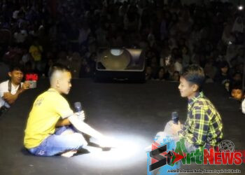 Ribuan Warga Antusias Nonton Pentas Seni Budaya di Pasar Baru Panyabungan