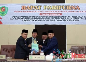Wabup Tapsel Sampaikan Rancangan Perubahan KUA-PPAS 2025