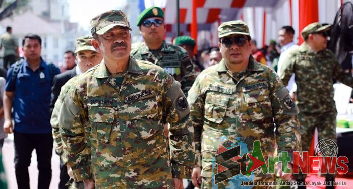 Berseragam ala Militer, Bupati Madina Hadiri Perayaan HUT ke-80 TNI di Medan