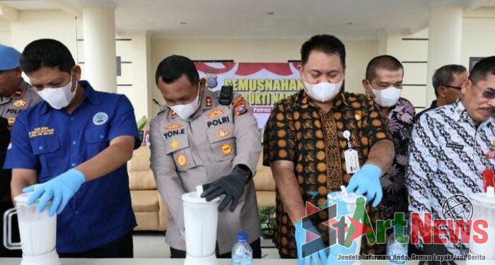 Polres Tapsel Musnahkan Barang Bukti 2.815,88 Gram Sabu