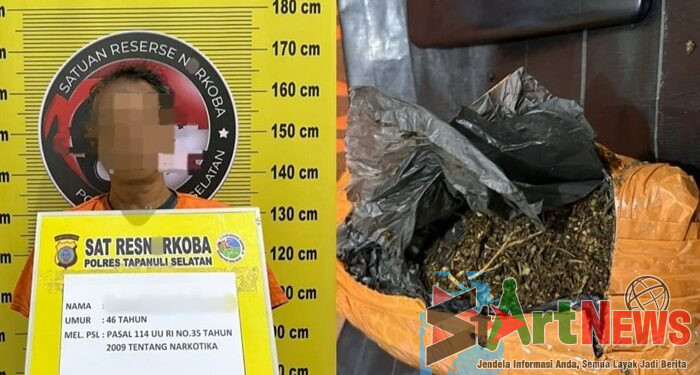 Polres Tapsel Tangkap Pria Ini Hendak Barter Ganja dengan Sabu