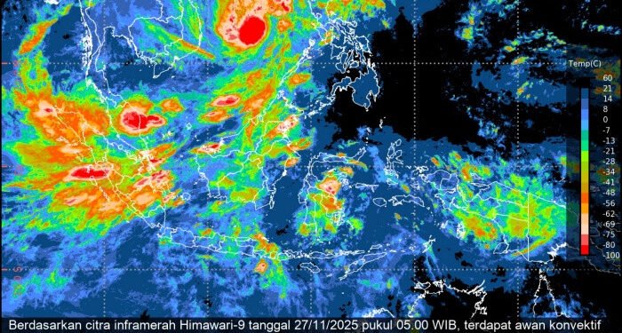 BMKG Ingatkan Potensi Cuaca Ekstrem di Sumbar hingga 29 November 2025