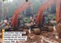 Petugas TNBG Temukan PETI dan Usir Dua Excavator di Muara Sinainjon