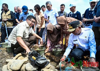 Wagub Sumut Dampingi Mendagri dan Menteri PKP Groundbreaking Huntap di Tapteng