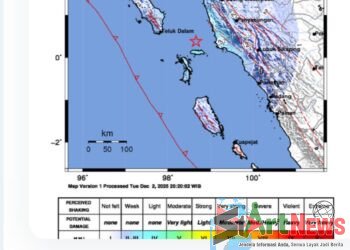 Malam Ini Nias Selatan Diguncang Gempa Magnitudo 5,0