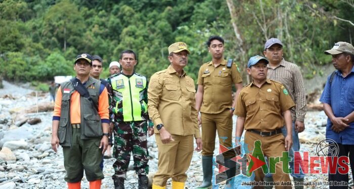 Bupati Madina Tinjau Desa Batahan Terdampak Banjir, 20 Hektare Sawah Hanyut