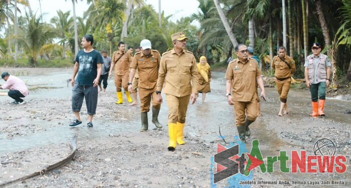 Puluhan Hektare Sawah Gagal Panen di Panyabungan Barat Akibat Dua Sungai Meluap