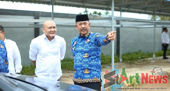 Bupati Madina Tinjau Pembangunan Los Pasar Baru Panyabungan, Januari 2026 sudah Bisa Ditempati