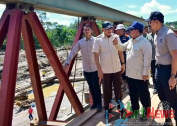 Akhir Tahun di Tapsel, Presiden Prabowo Tinjau Percepatan Pembangunan Jembatan Bailey Garoga