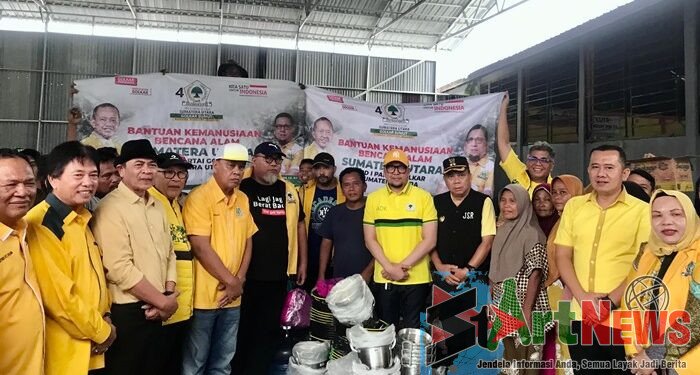 Plt. Ketua Golkar Sumut Salurkan Bantuan untuk Korban Bencana Tapsel