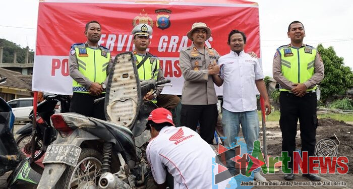 Polres Tapteng Lanjutkan Servis Motor Gratis bagi Korban Banjir