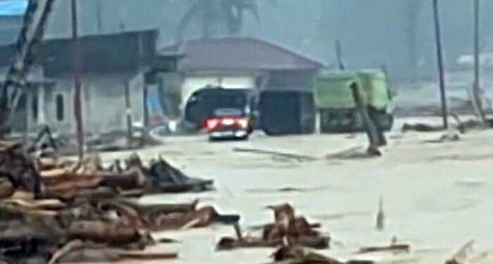 Sungai Aek Garoga Meluap Lagi, Akses Jalan Timbunan Baru Kembali Tergerus Arus