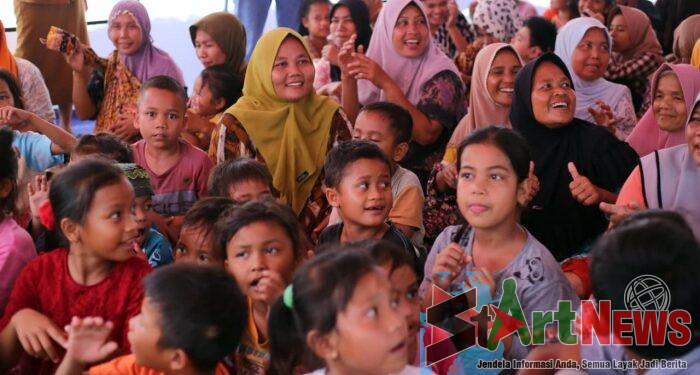 Tawa Anak-anak Pecah di Pengungsian, TP PKK Madina Hadirkan Dukungan Psikososial