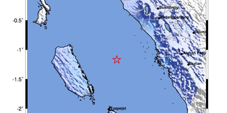 Gempa Magnitudo 4,4 Guncang Pariaman Senin Pagi, Getaran Terasa hingga Padang