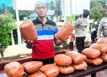 Aksi Berani Warga Kotasiantar Gagalkan Peredaran 20 Bal Ganja Kering