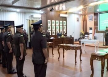 Kajati Sumut Lantik Aspidsus, Aspema, dan Kajari Medan