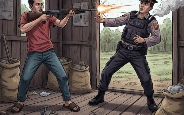 Pengedar Sabu di Bireuen Tembak Polisi Pakai Senjata Rakitan saat Ditangkap