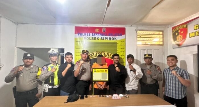 Polsek Sipirok Tangkap Pengedar Sabu di Area TPU Desa Pangurabaan