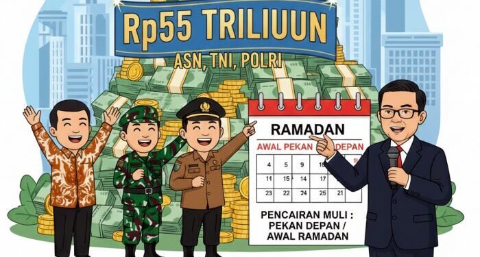 THR ASN, TNI, Polri Cair Pekan Depan, Cek Rincian Komponennya di Sini