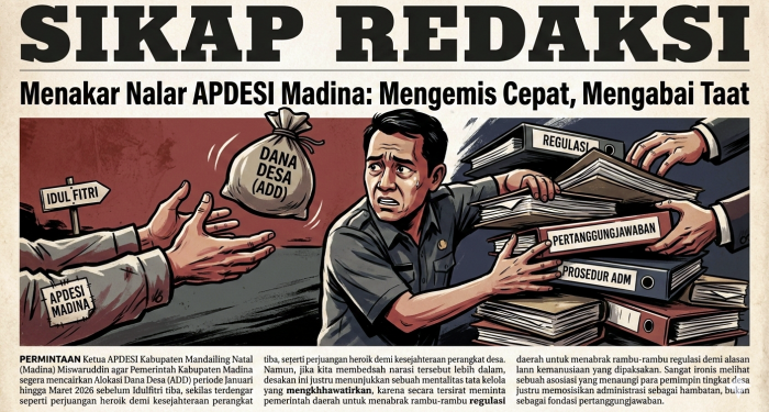 Menakar Nalar Ketua APDESI Madina: Mengemis Cepat, Mengabai Taat