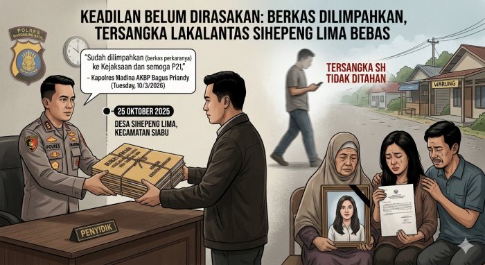 Polres Madina Limpahkan Kasus Kecelakaan Maut di Desa Sihepeng Lima ke Kejaksaan