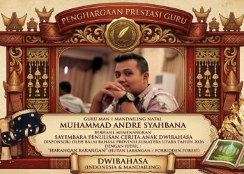 Guru MAN 1 Madina Sabet Juara Sayembara Cerita Anak Dwibahasa 2026
