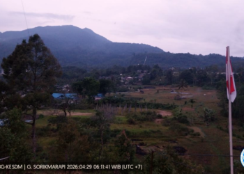 Gunung Sorik Marapi Alami Sekali Gempa Terasa Skala II MMI