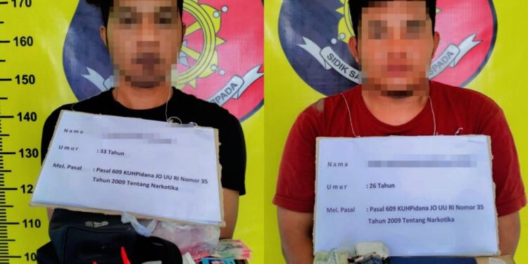 Polsek Padang Bolak Ringkus Dua Pengedar Sabu di Portibi Julu