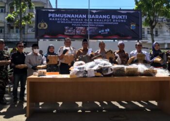 Polres Padangsidimpuan Musnahkan Sabu dan Ganja Hasil Operasi Pekat