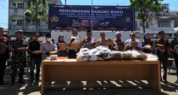 Polres Padangsidimpuan Musnahkan Sabu dan Ganja Hasil Operasi Pekat