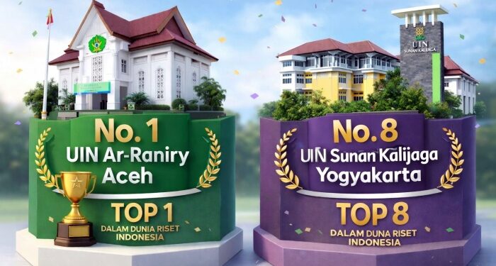 UIN Ar-Raniry Banda Aceh Kalahkan UI, UGM, dan IPB di Bidang Riset