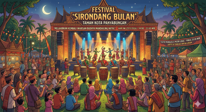Festival ‘Sirondang Bulan’ di Taman Kota Panyabungan Hari Ini