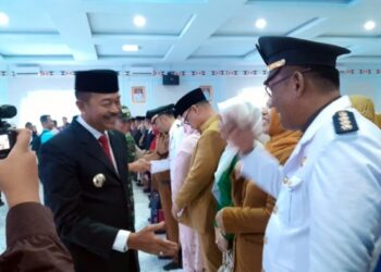 Lantik Ratusan Pejabat, Ini Pesan Bupati Saipullah Nasution