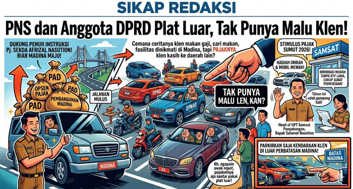 PNS dan Anggota DPRD Plat Luar, Tak Punya Malu Klen!
