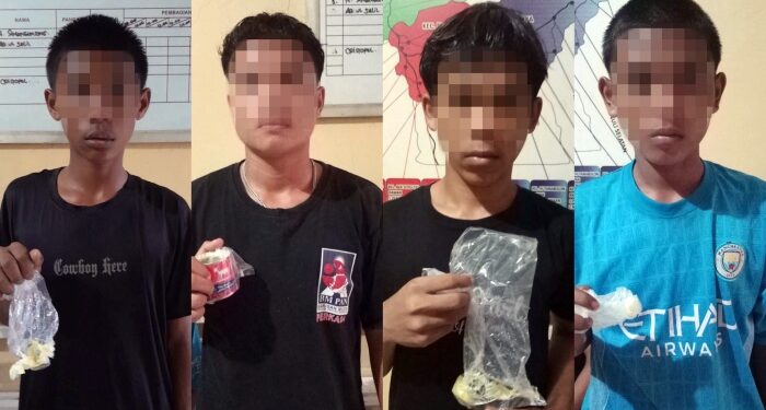 Polsek Pandan Amankan Empat Remaja yang Menghirup Lem di Kafe