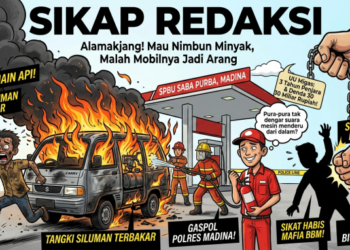 Alamakjang! Mau Nimbun Minyak, Malah Mobilnya Jadi Arang