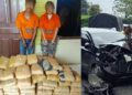 Kurir 112 Paket Ganja dari Madina Tertangkap Gegara Mobilnya Kecelakaan di Taput