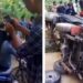 Mobil Pelayat Terbalik Saat Melintasi Jalan Rusak Parah Menuju Desa Lubuk Bondar Panjang