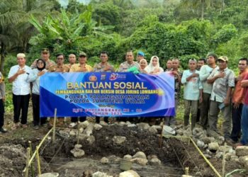 Polres Padangsidimpuan Bangun Bak Air Bersih di Joring Lombang