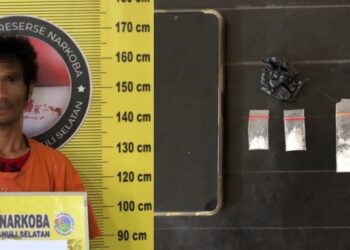 Polres Tapsel Tangkap Kurir Sabu di Saipar Dolok Hole