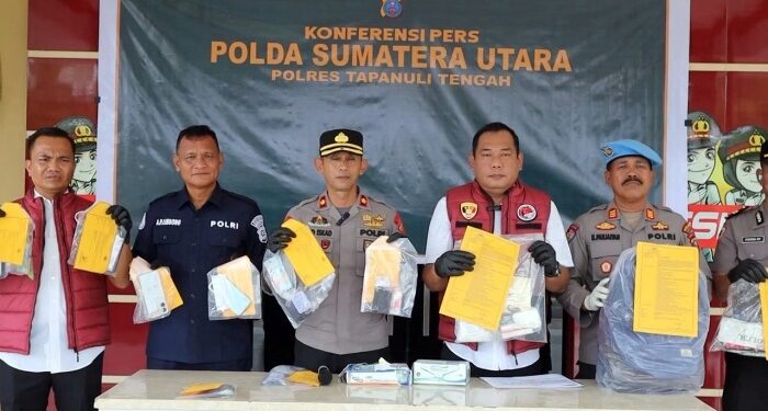 Polres Tapteng Tangkap 10 Tersangka Narkoba dan Sita Ratusan Gram Sabu