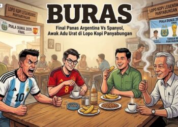 Final Panas Argentina Vs Spanyol, Awak Adu Urat di Lopo Kopi