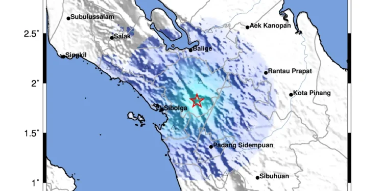 Pagi Ini Gempa Guncang Tapanuli Utara, Getaran Terasa hingga Sibolga