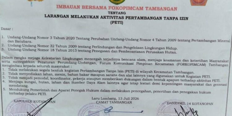 Tak Boleh Ada Tambang di Tambangan