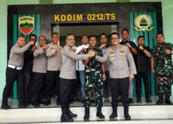 Kunjungi Kodim 0212/TS, Kapolres Tapsel Mantapkan Konsolidasi Wilayah
