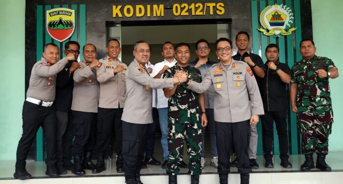 Kunjungi Kodim 0212/TS, Kapolres Tapsel Mantapkan Konsolidasi Wilayah